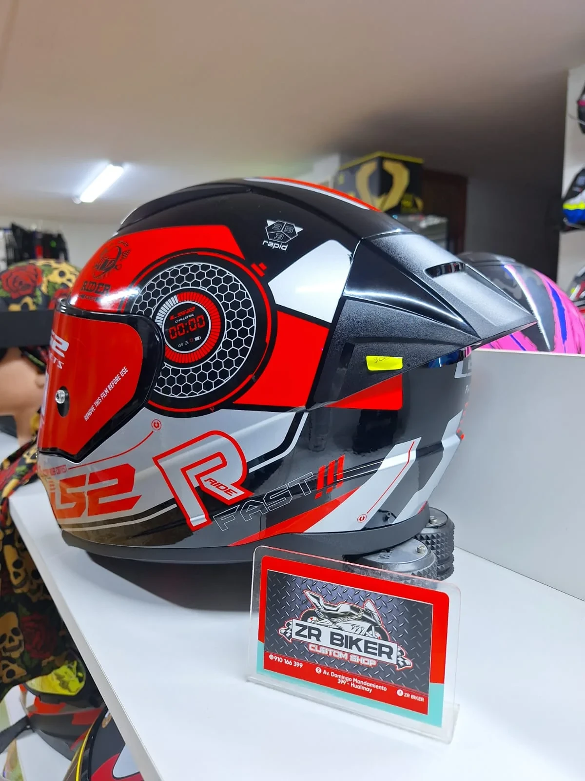 CASCO CERTIFICADO LS2 ROJO BLANCO 