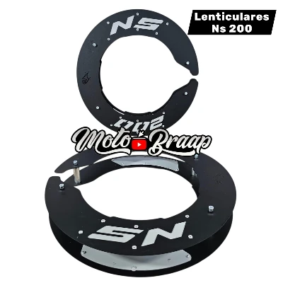 NS 200 Lenticulares aros rines en acero gris con negro ML