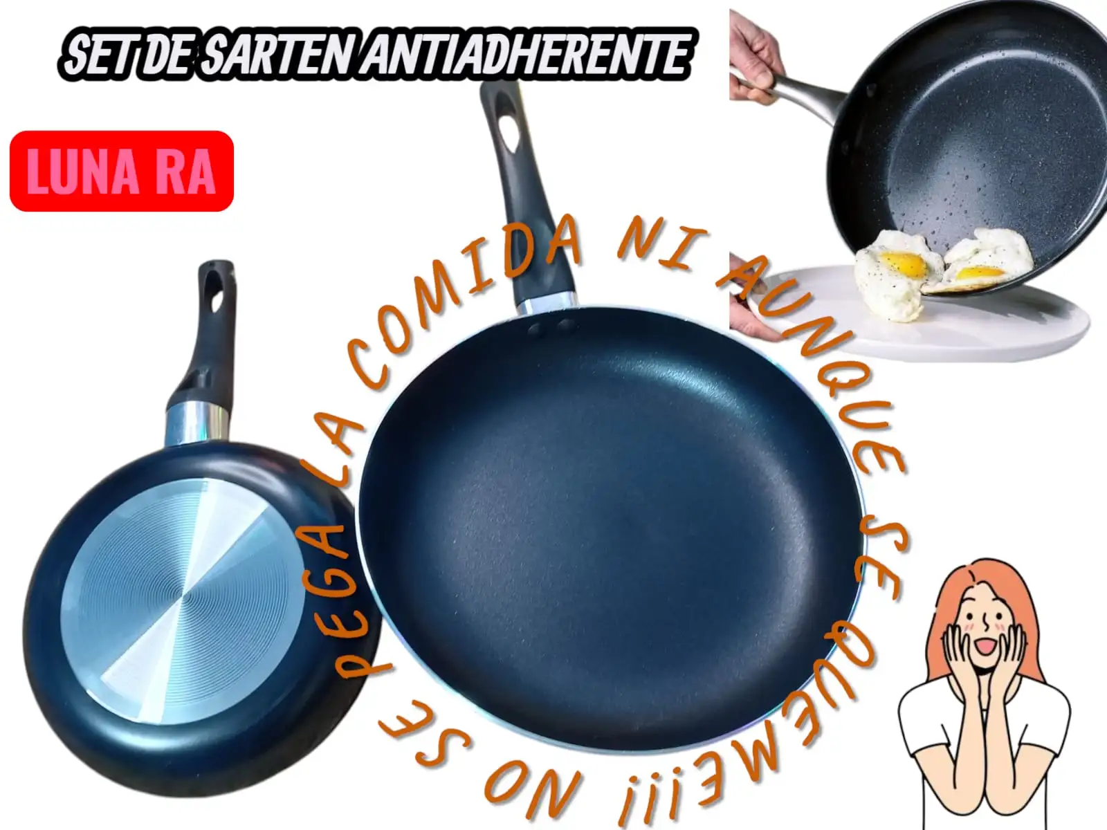Set de saeten antiadherente 