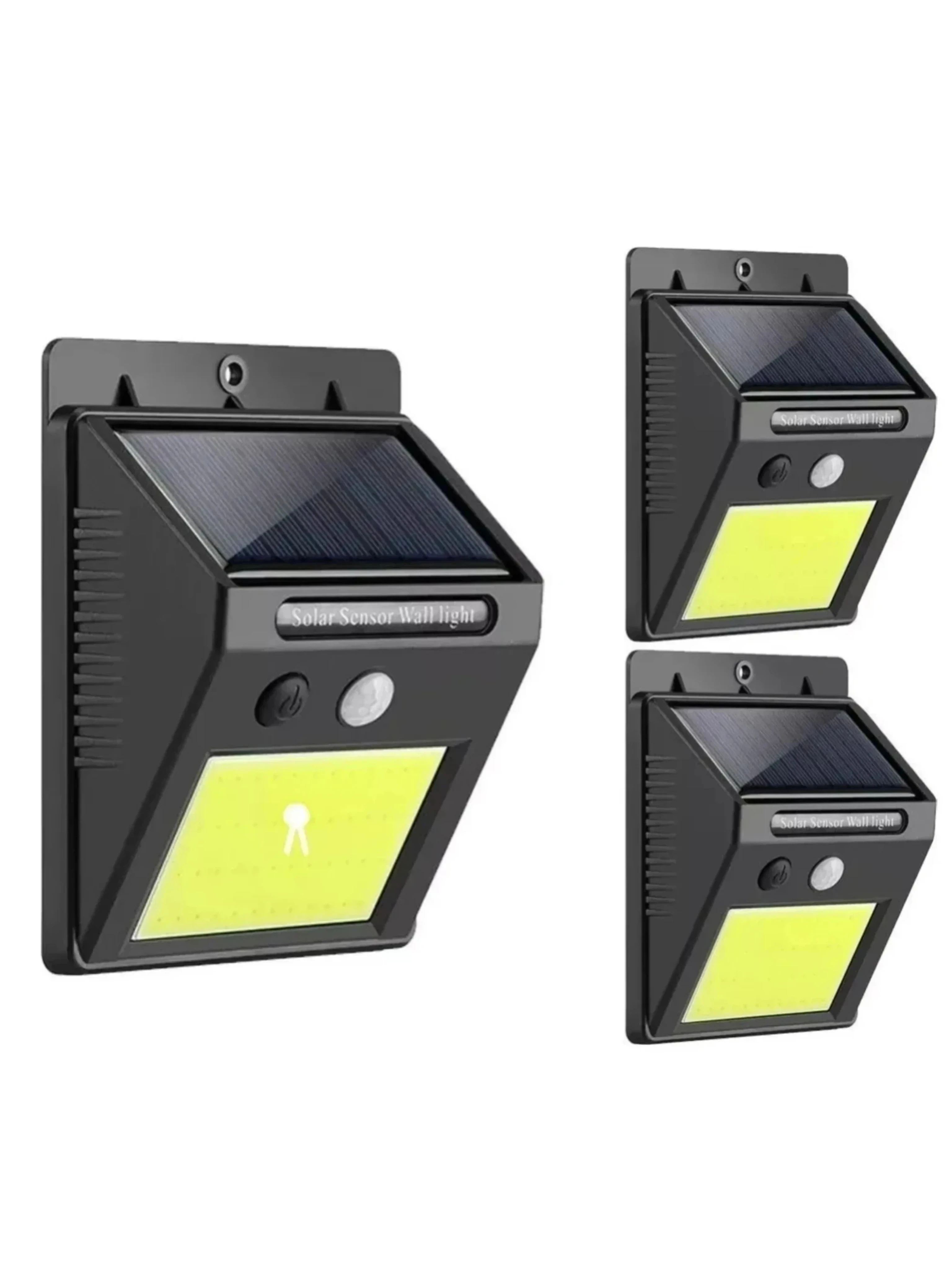 Pack X3, Foco Solar 48 Led, Con Sensor De Movimiento Exterior 