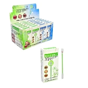 REMOVEDOR DE MAQUILLAJE EN HISOPO CON VITAMINA E PRESENTACION CAJA CELESTE Y VERDE