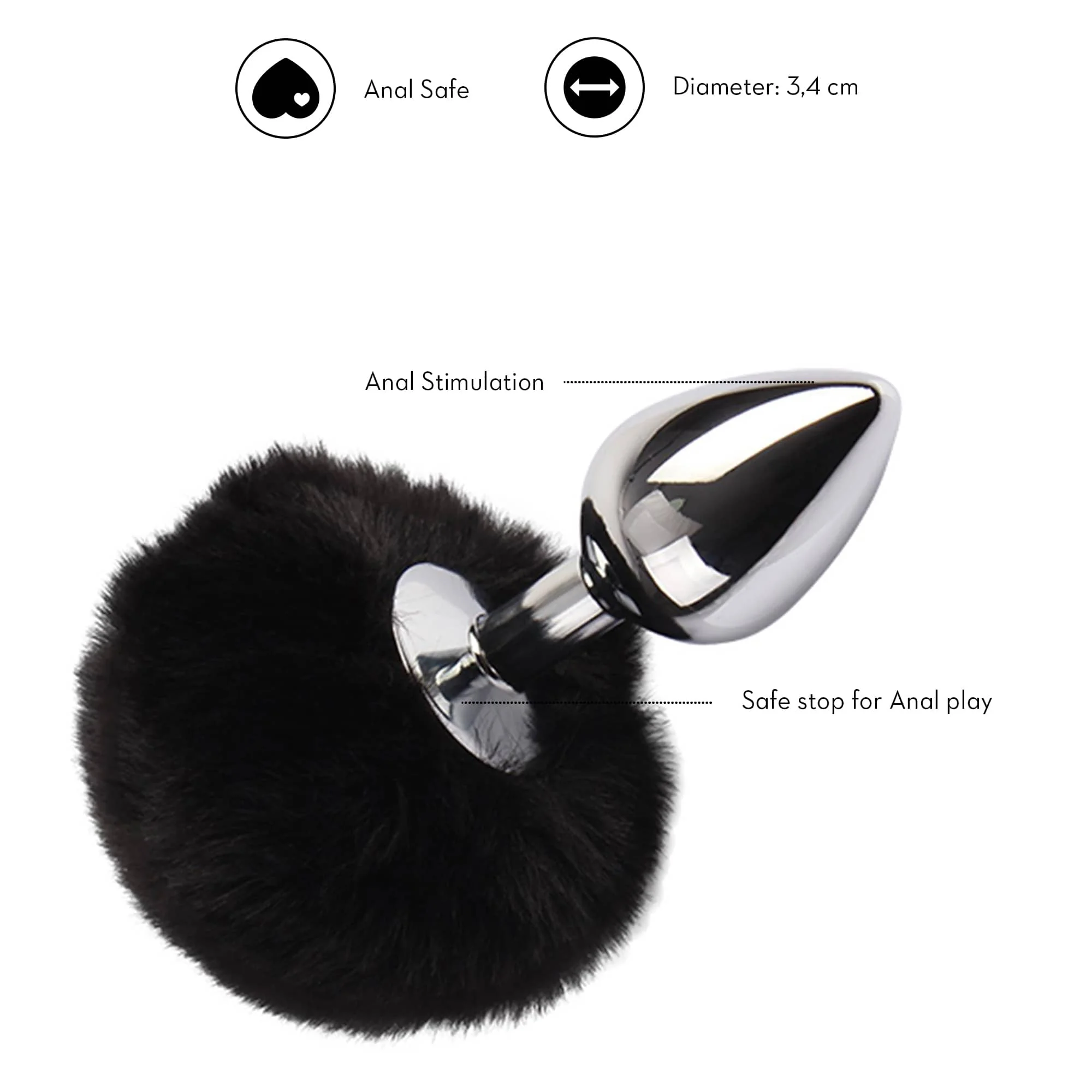 Frolics Tail Butt Plug - Black 2