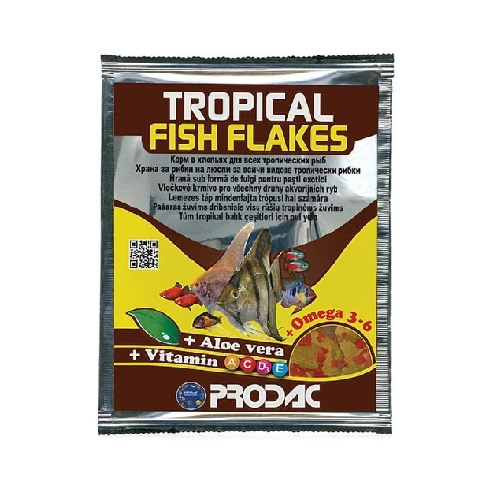 Alimento en escamas para peces tropicales - Tropical Fish Flakes x 12 grs.