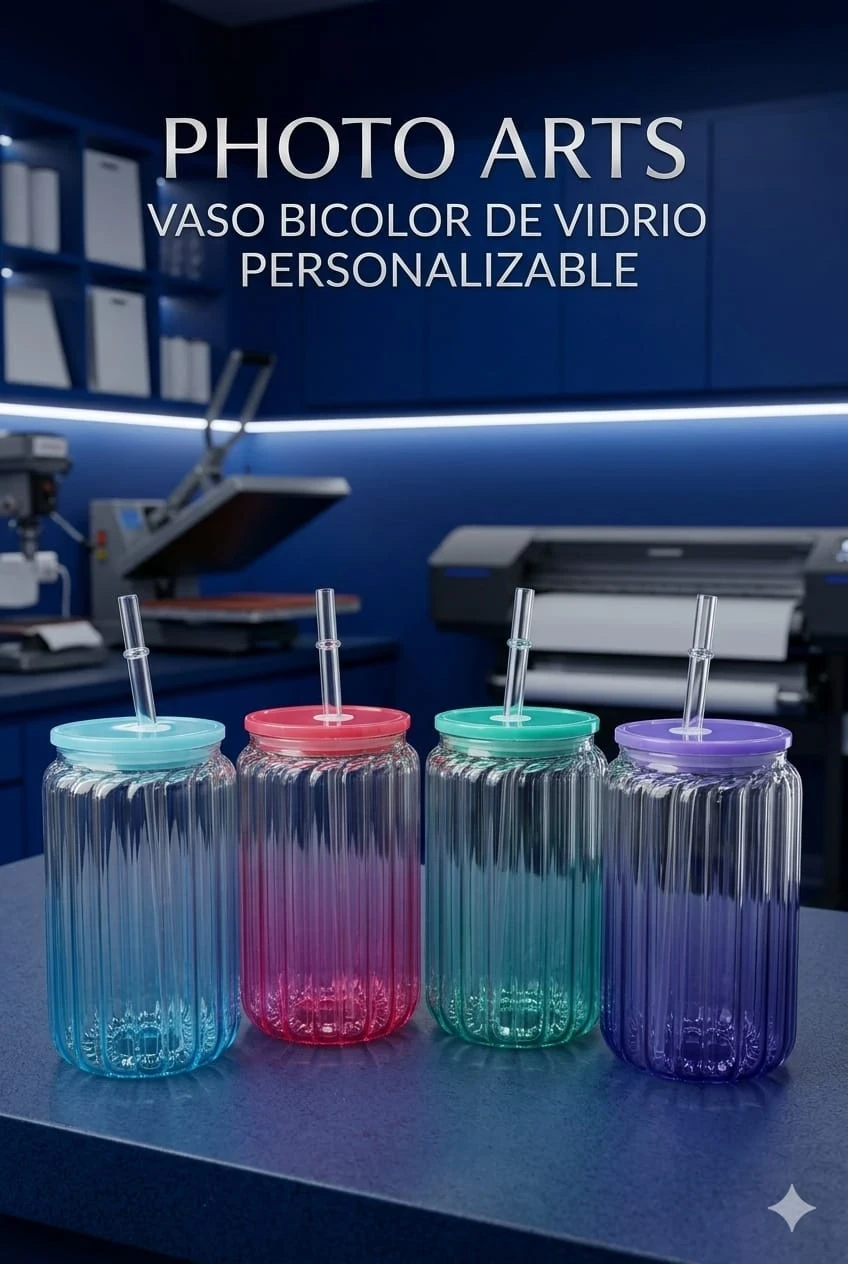 Vaso Bicolor Cristal Personalizable