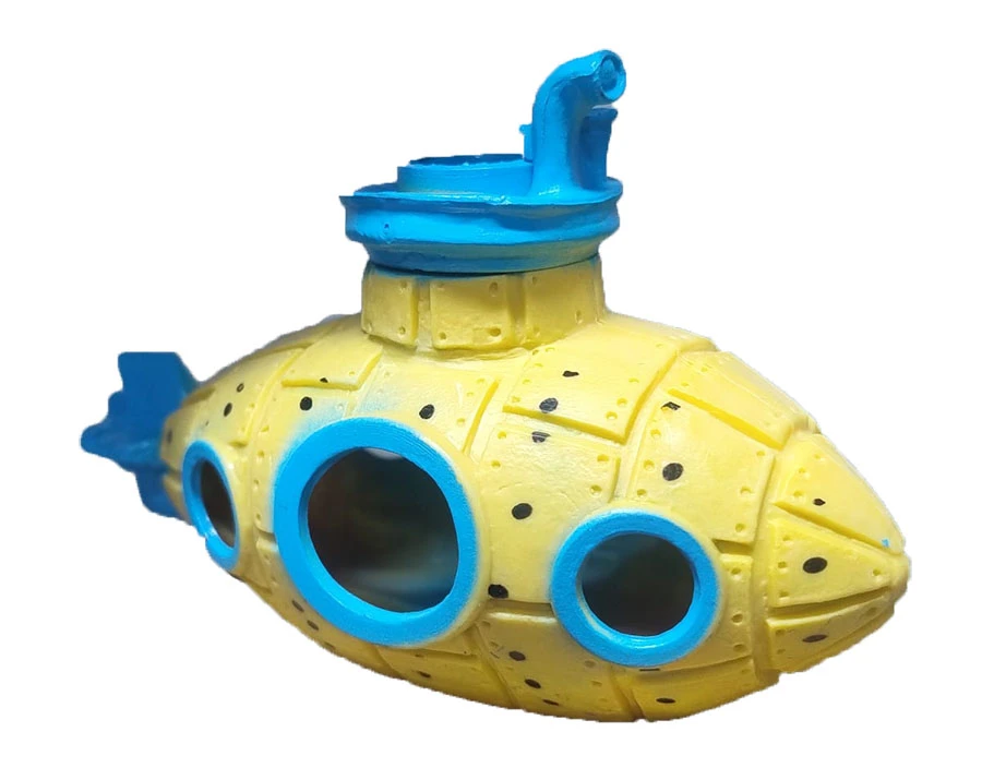 Adorno de Pvc Submarino Chico 13*6*8cm Aq-542 2