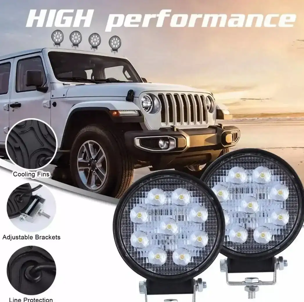  Foco Led Neblinero 123w 4x4 Todo Terreno Redondo