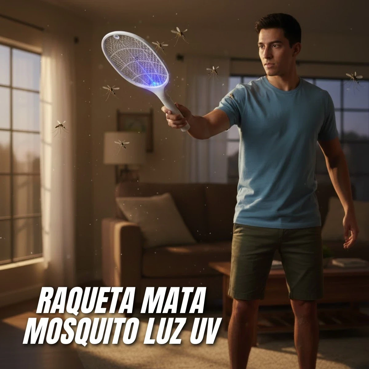 🏸 *RAQUETA MATA MOSQUITO CON BASE Y LUZ UV* 🦟