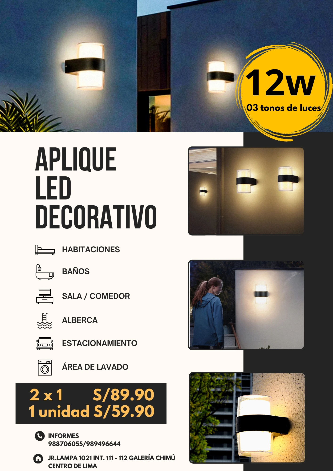 ‼️ Promoción 2x1 en Apliques led decorativos‼️