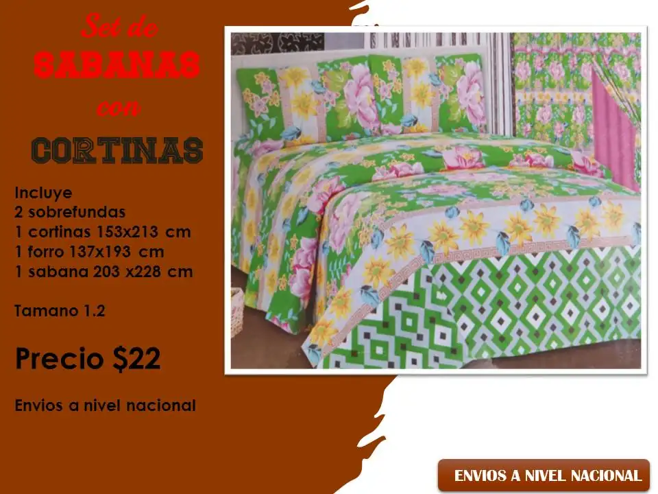 Set de sábanas con cortinas 