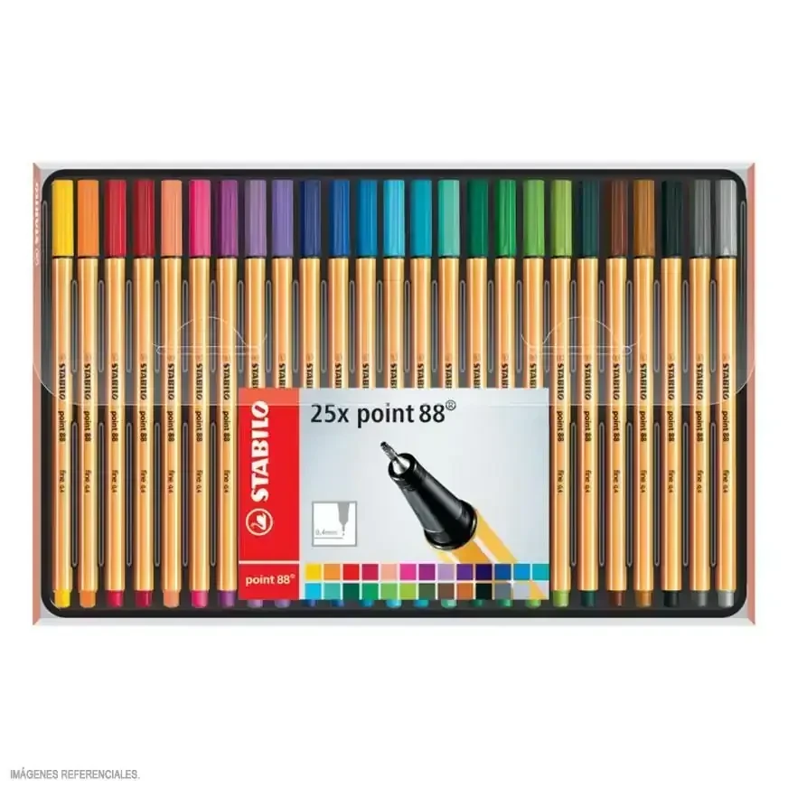 Estabilo estuche con 25 rotuladores de colores  4