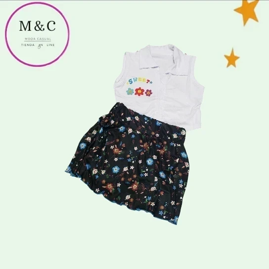 Conjunto T- G falda y blusa 