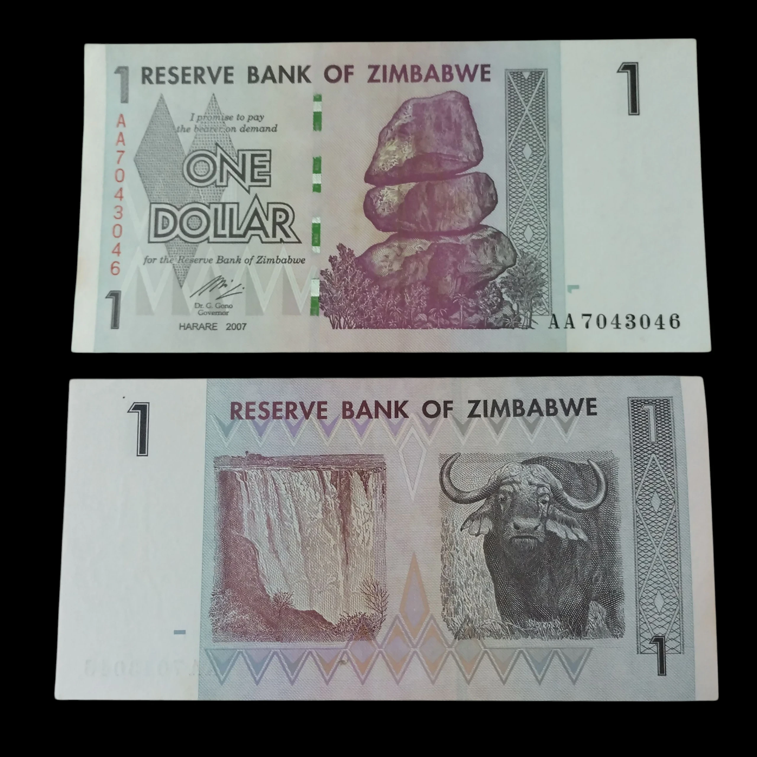 • Zimbawe 1 dolar UNC