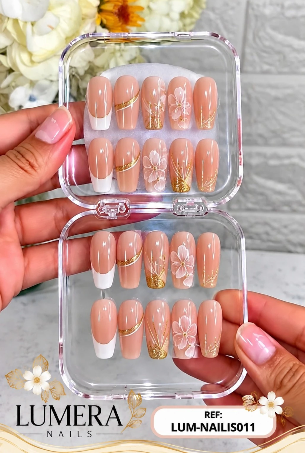 lumera caja de uñas press on referencia lum-nails-011