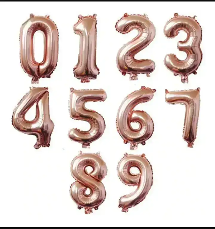 Globo metalizado numero rosa gold 16 pulgadas 