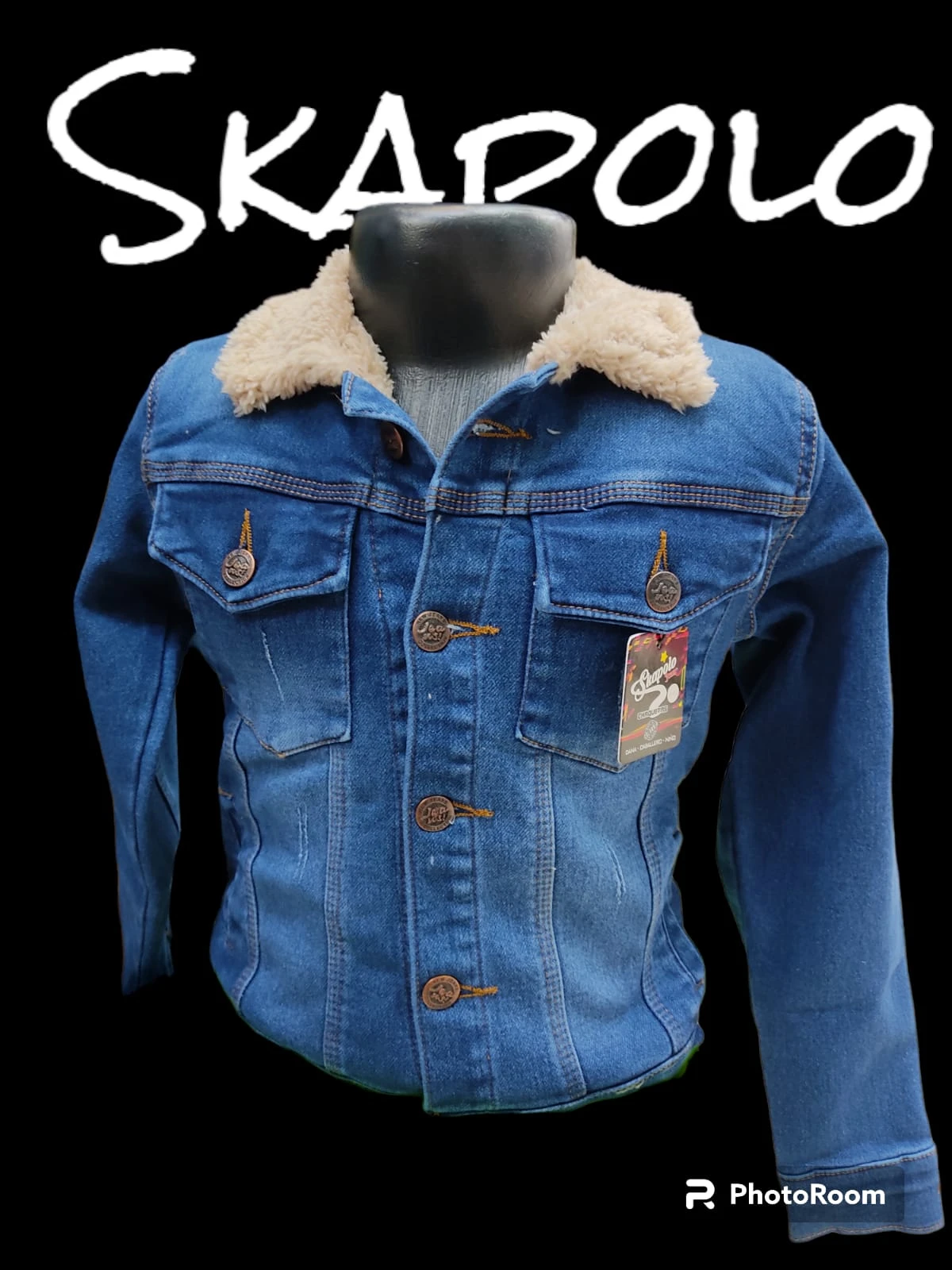 Chaqueta en Jean con ovejero para niño 2