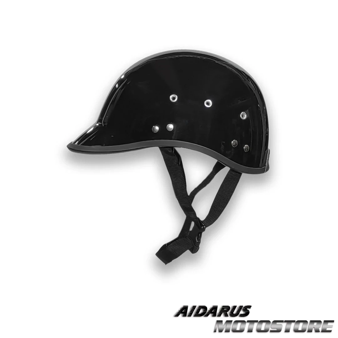 CASCO POLICIA NEGRO BRILLO