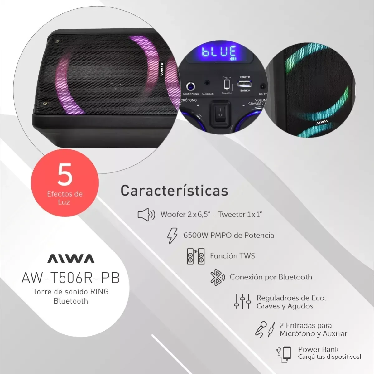 PARLANTE AIWA AW-506R-PB 3