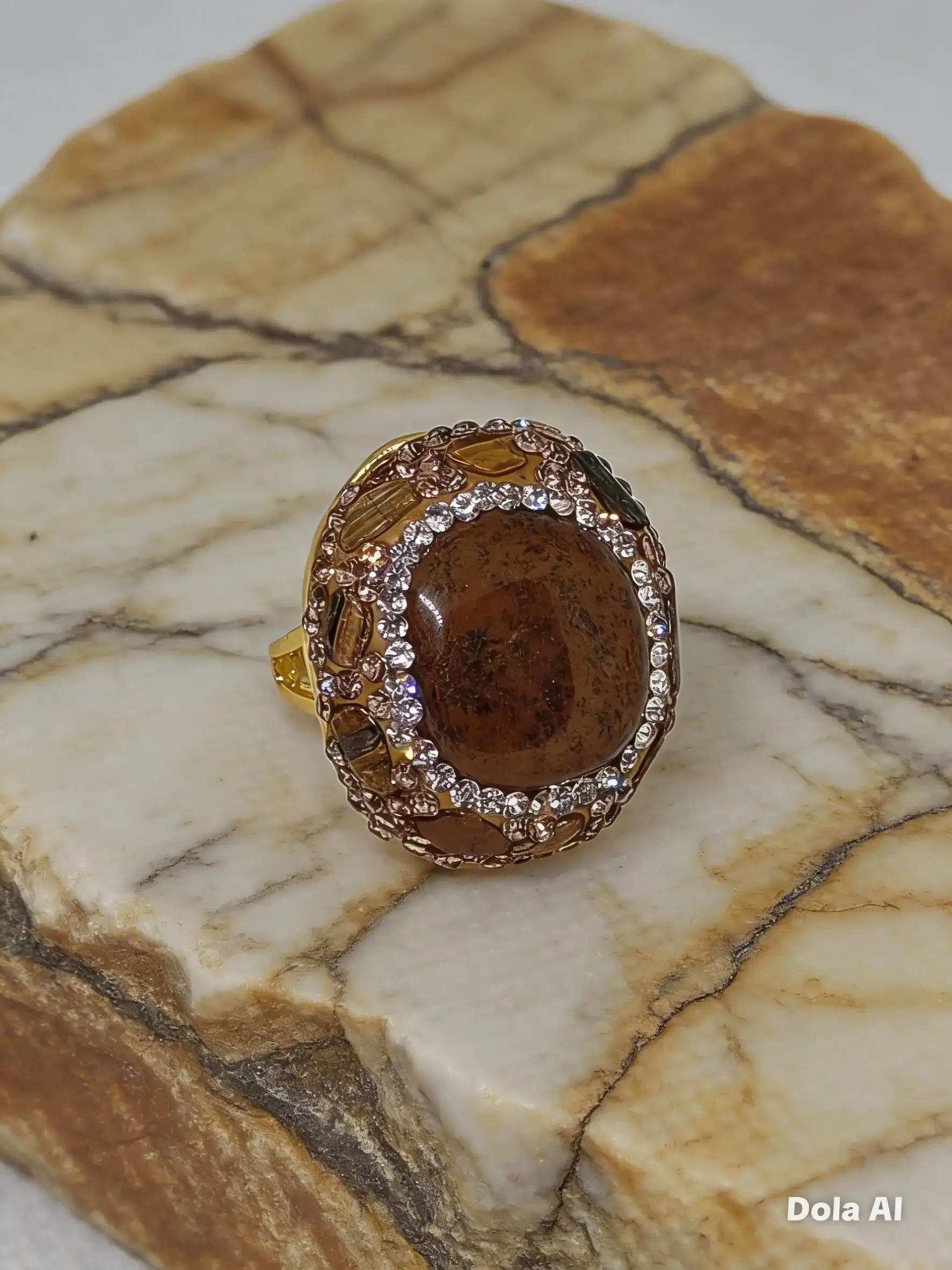 Anillo ojo de tigre piedra natural