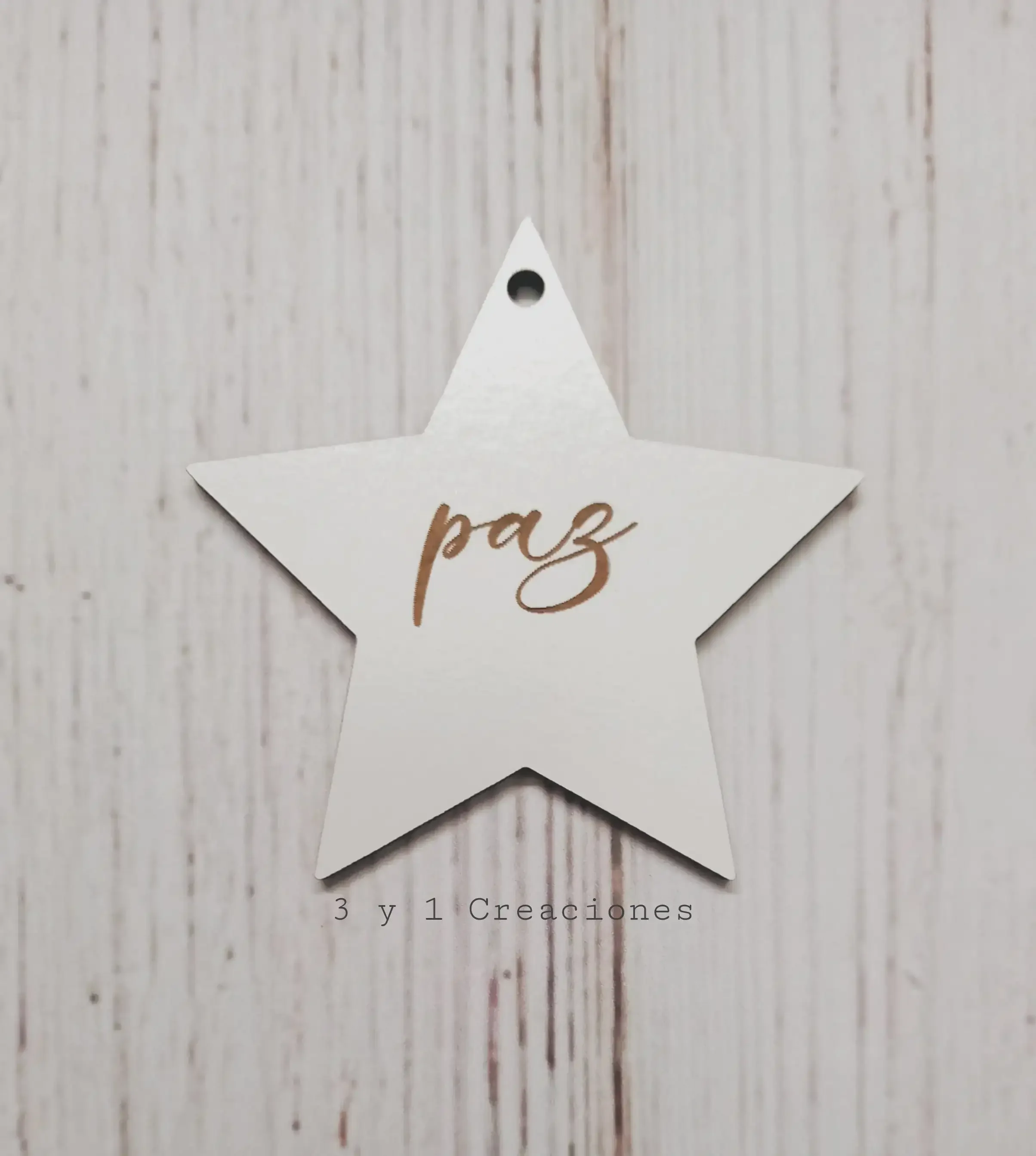 ESTRELLA GRABADA PAZ