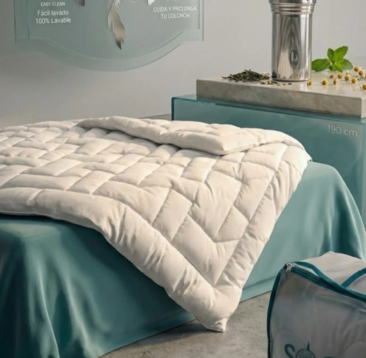 Cubre colchon matrimonial comfort tipo sognare