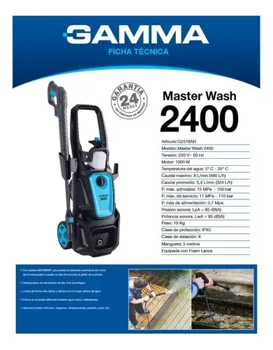 Hidrolavadora GAMMA Master Wash 2400 - G2518AR 2