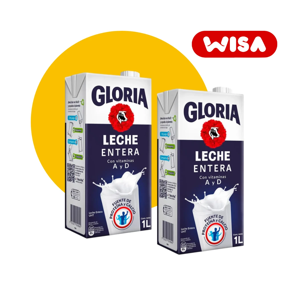 Leche Gloria UHT X 2 UND