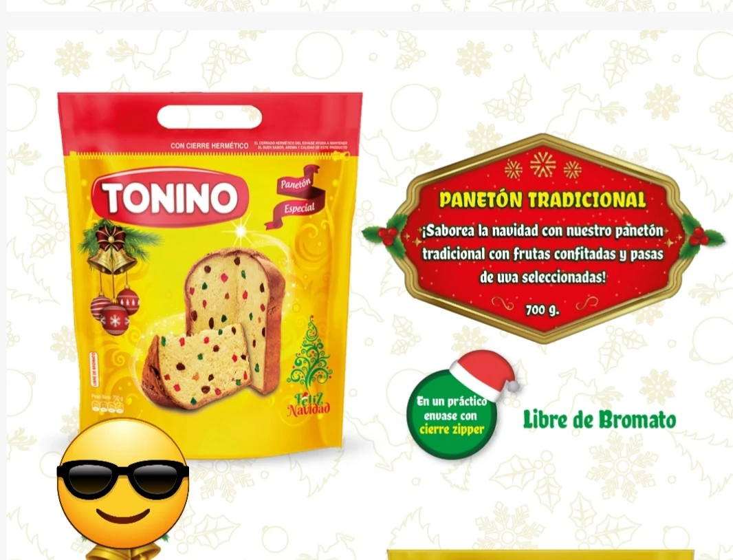 PANETON TONINO BOLSA FRUTADO 