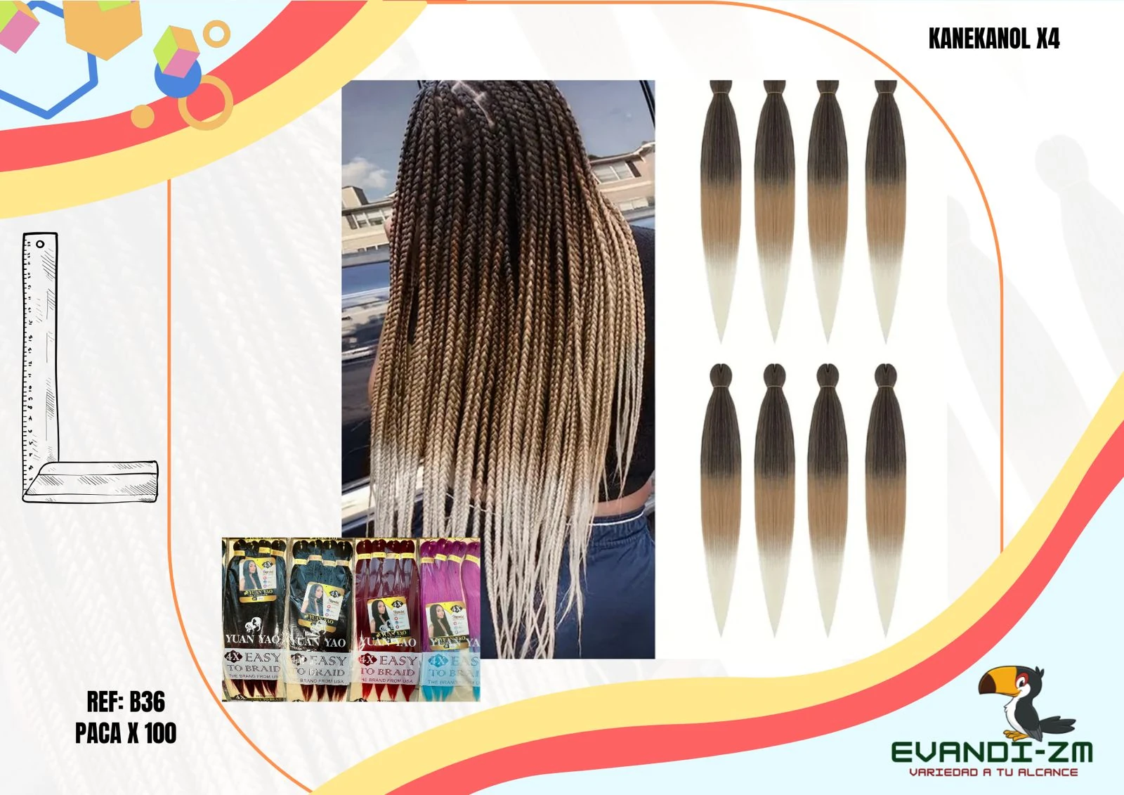 evandi kanecalon x4 pcs