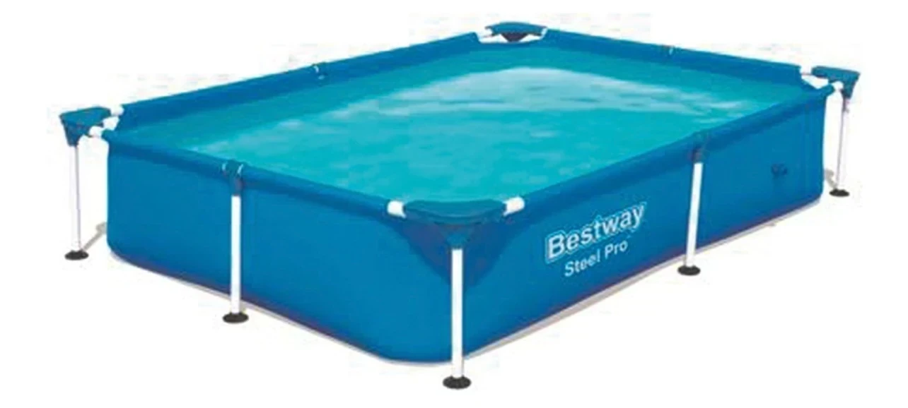 PILETA ESTRUCTURAL RECTANGULAR BESTWAY 10472 CON CAPACIDAD DE 500L 1.10x1.50 M