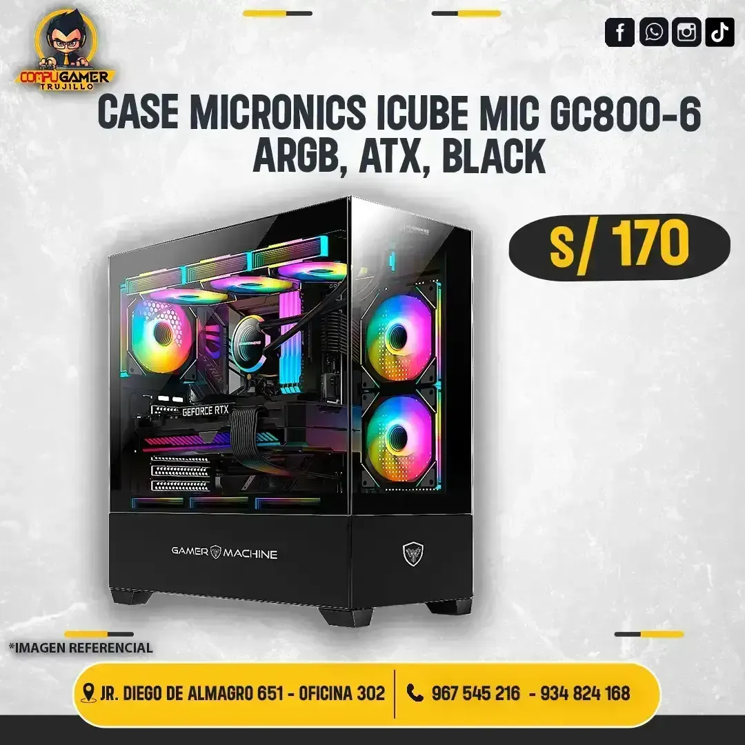CASE GAMER MICRONICS ICUBE MIC GC800 BLACK