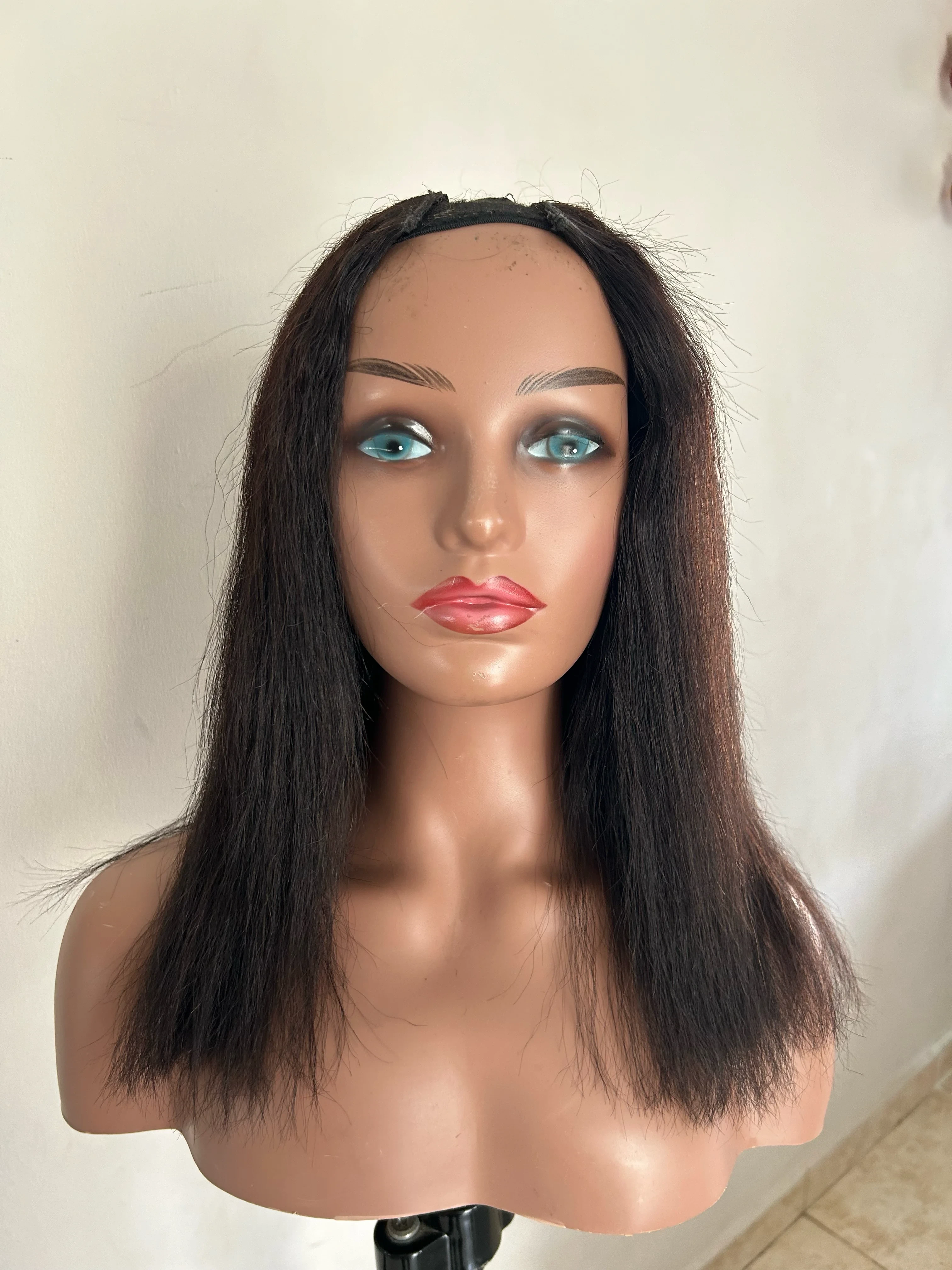 Peluca yaki de cabello humano 16”