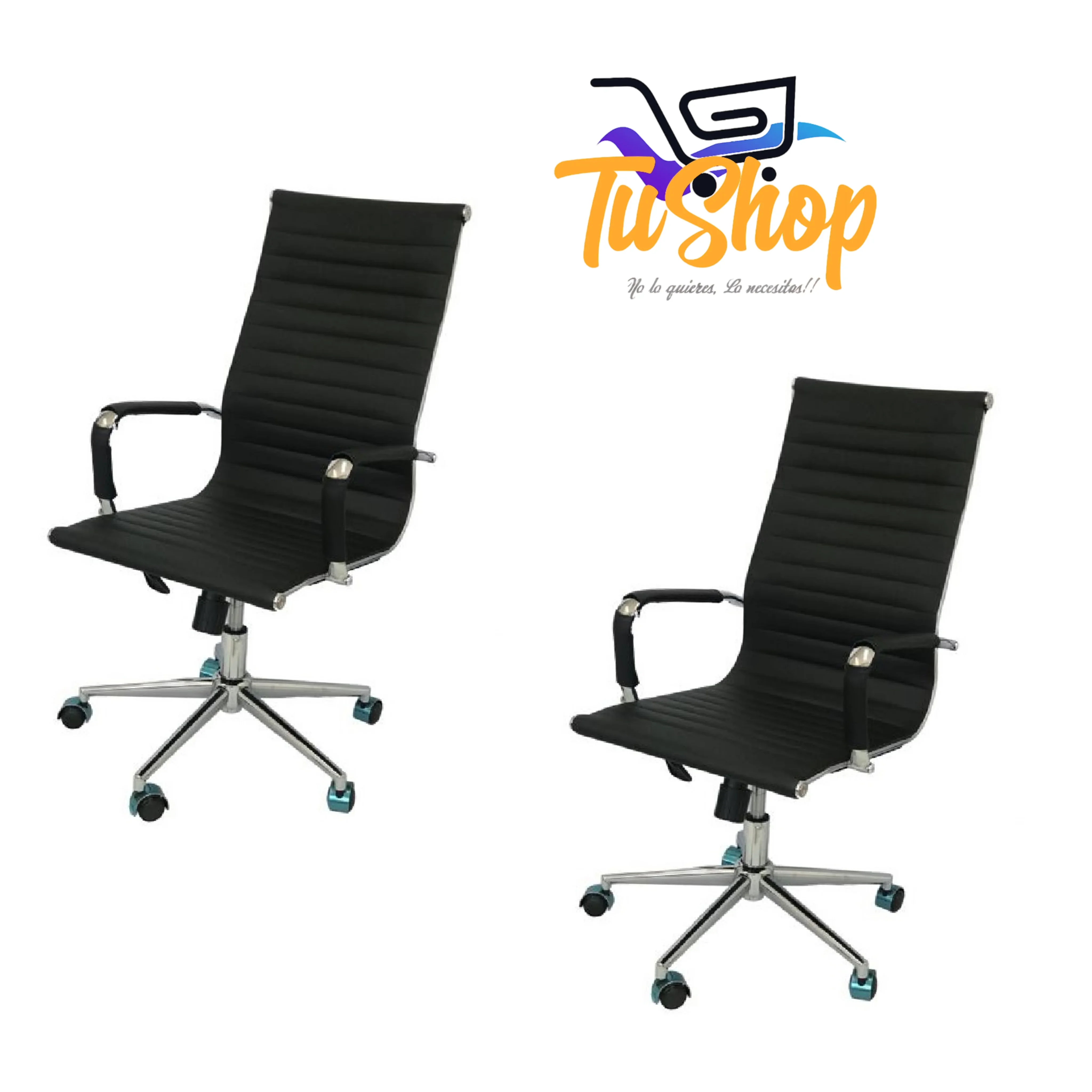 Silla Oficina Presidencial Alta Negra 3