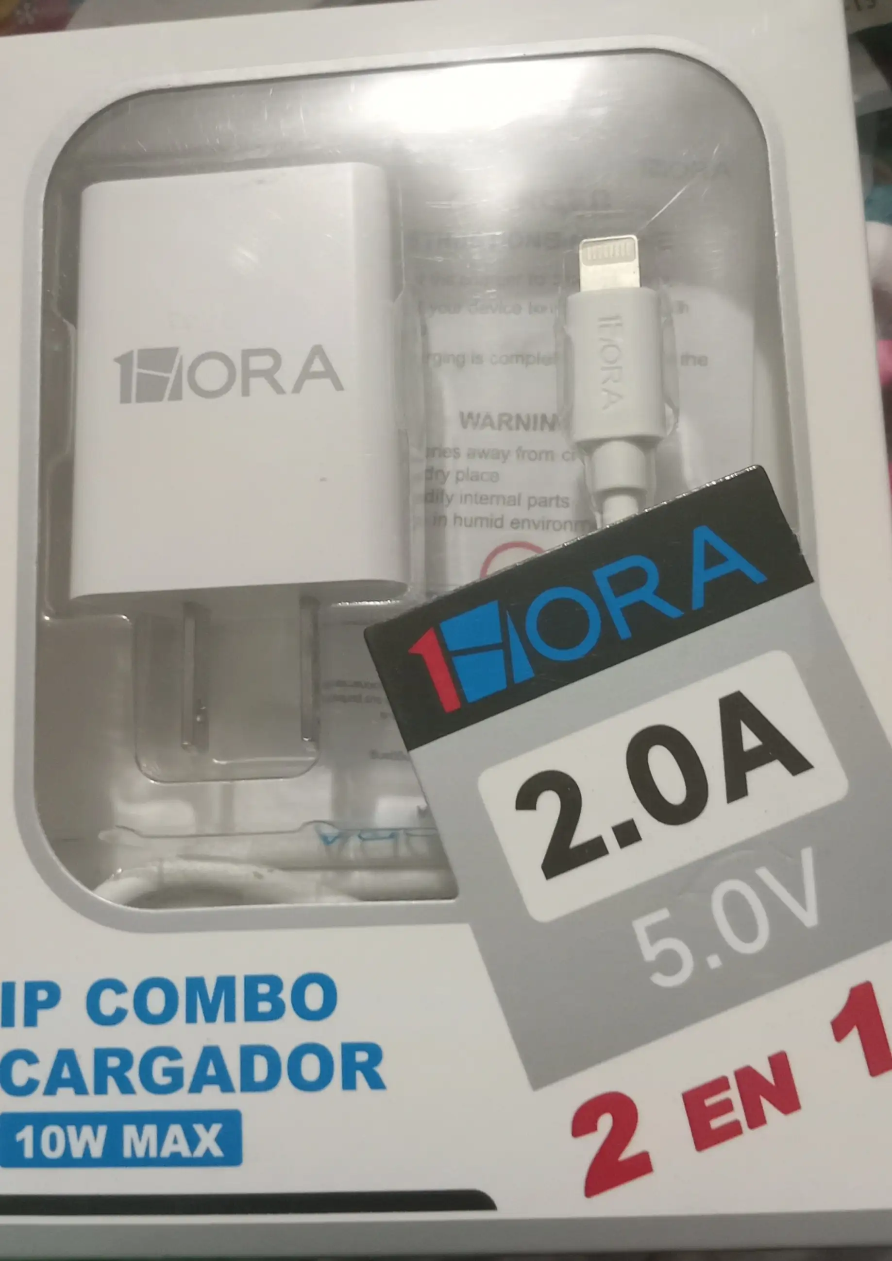 Cargador para Iphone IP Combo 10w Max 2.0A 5.0V 2 en 1