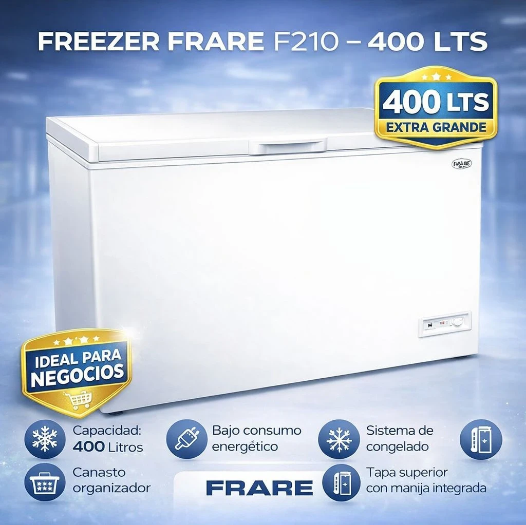 Freezer Frare F210 420 Litros De Capacidad Color Blanco