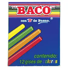 Gises de colores 12pzas Baco
