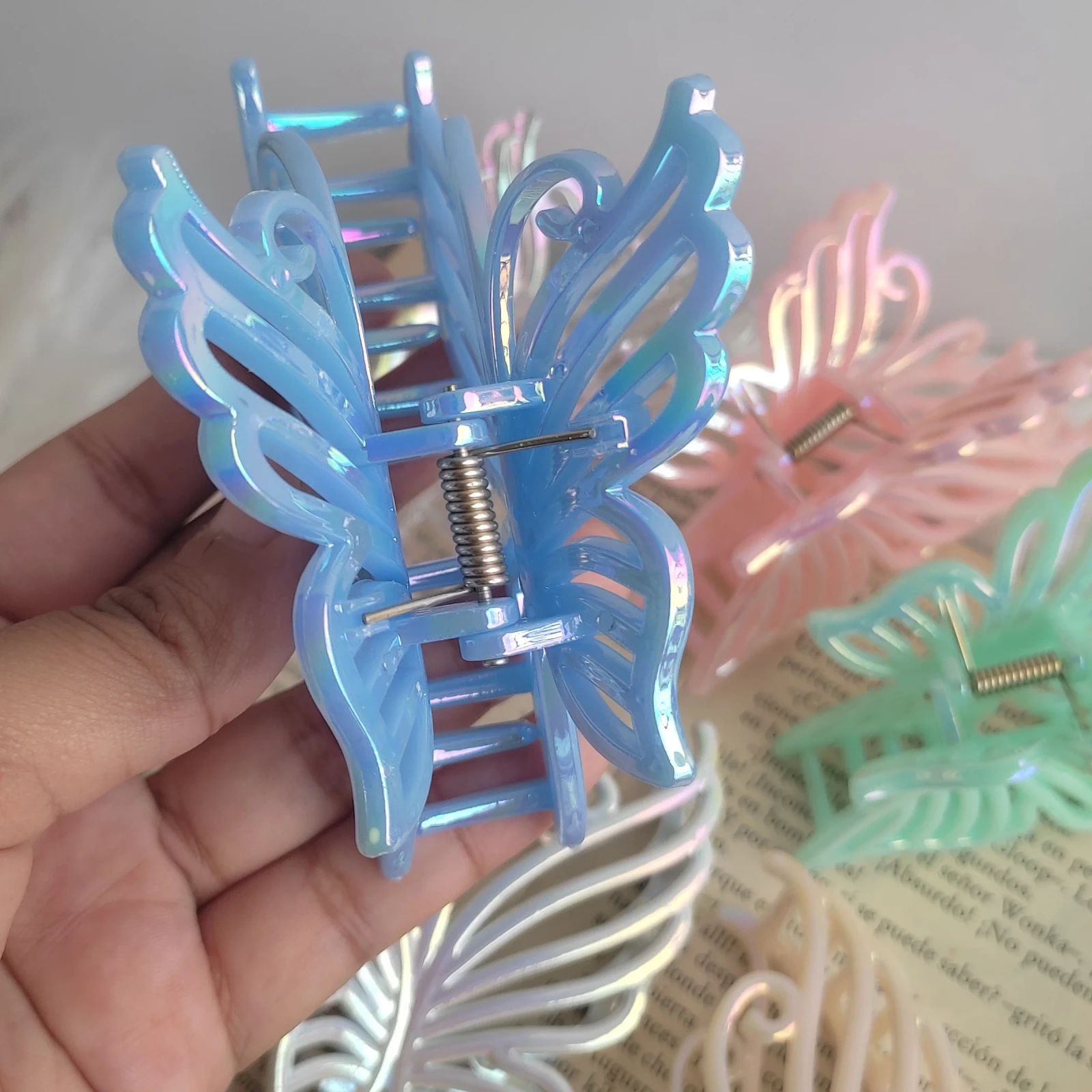 Gancho Maxi mariposa tornasol 2