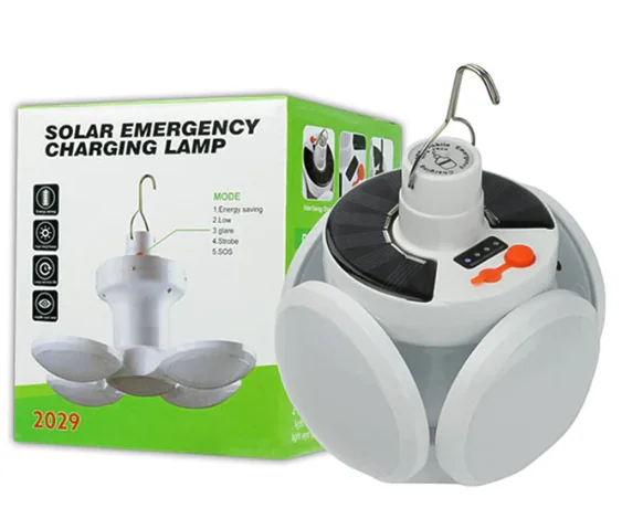 Lampara Led Portatil con Panel Solar 3