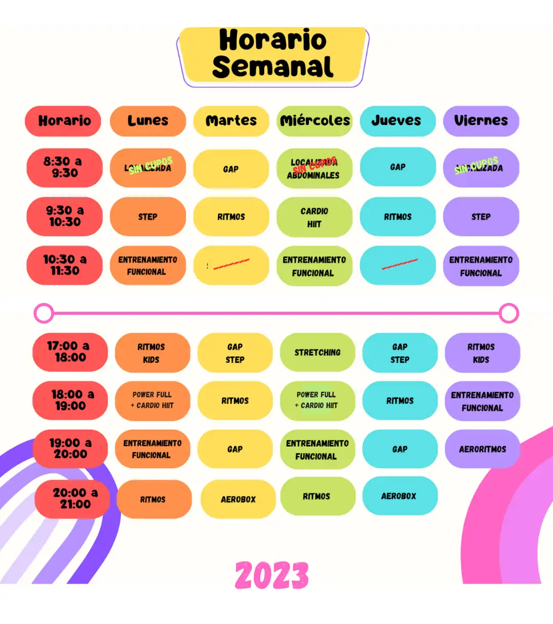 HORARIOS  2