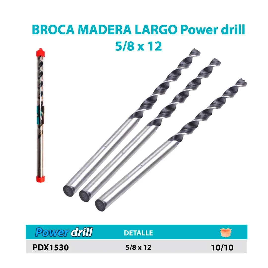 BROCA MADERA LARGO Power drill 5/8 x 12 