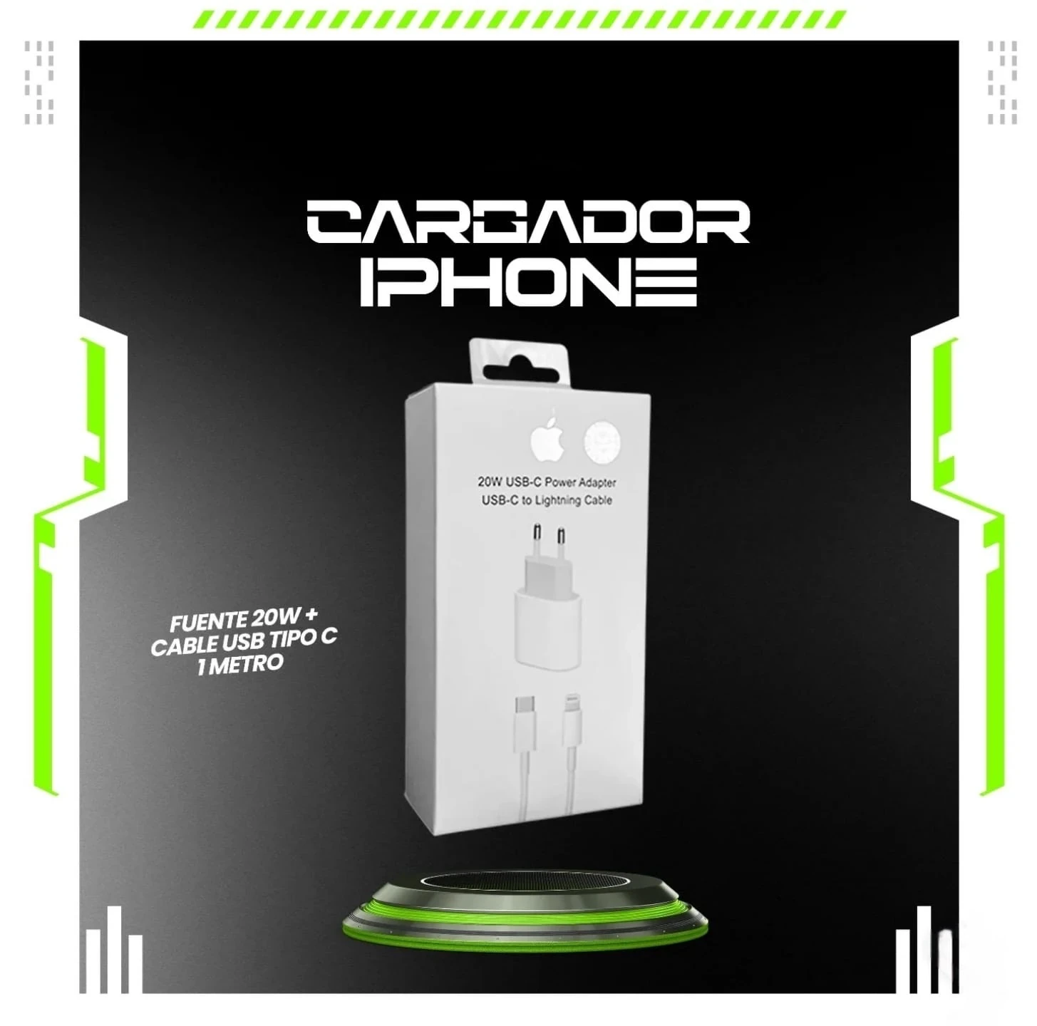 CARGADOR DE IPHONE 20W 