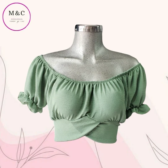 Blusa hombros descubiertos manga corta