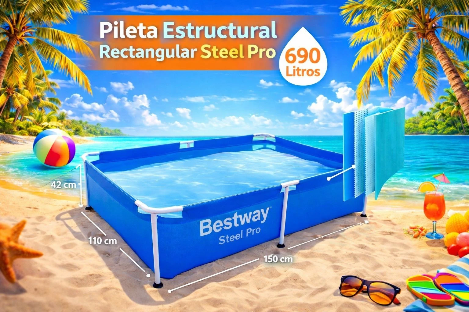 PILETA BESTWAY 690 LITROS