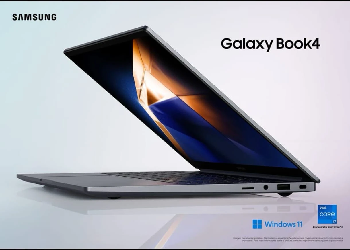 NOTEBOOK SAMSUNG BOOK 4 INTEL CORE I7- 16GB- 512GB SSD 15.6