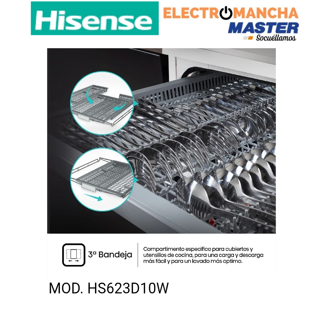 LAVAVAJILLAS HISENSE HS623D10W 3 BANDEJA BLANCO D 6
