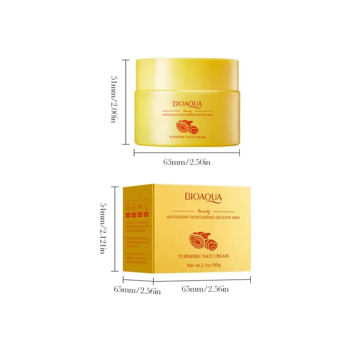 💛  BIOAQUA – Turmeric Face Cream (60 g)💛 5