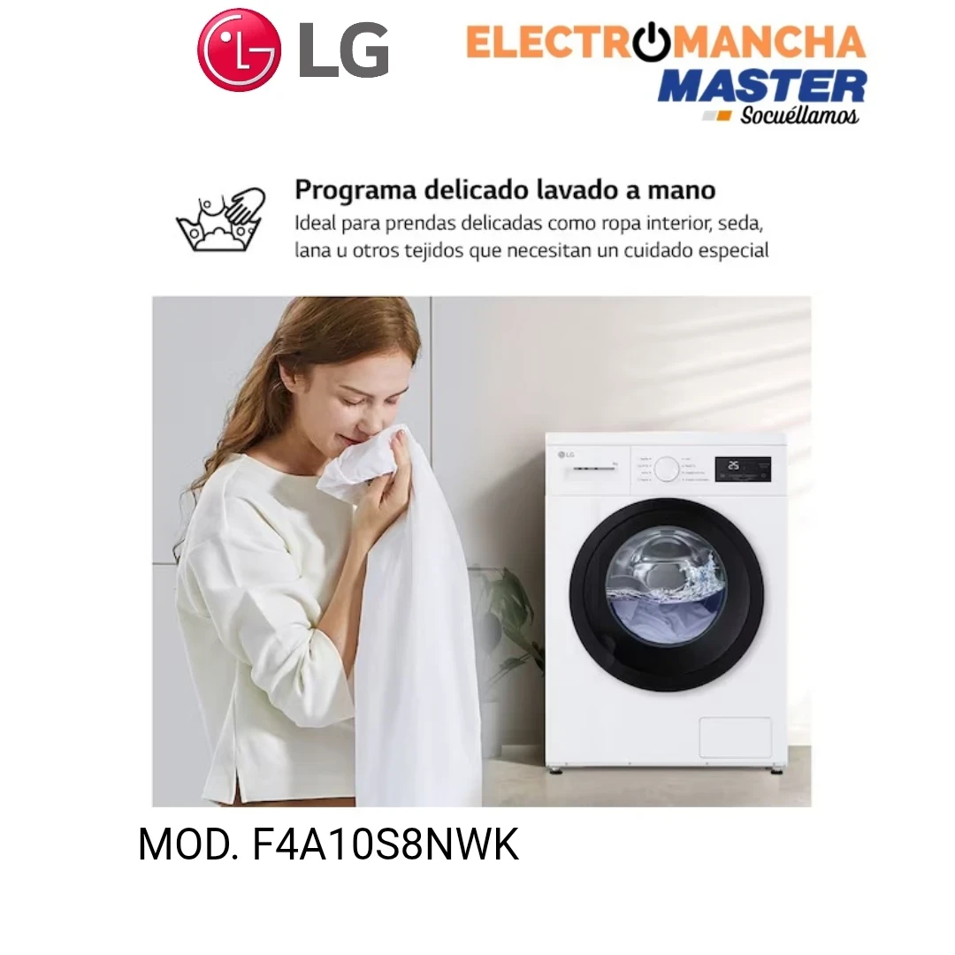 LAVADORA LG F4A10S8NWK 8 KILOS 1400 RPM. SLIM CLASE A  5