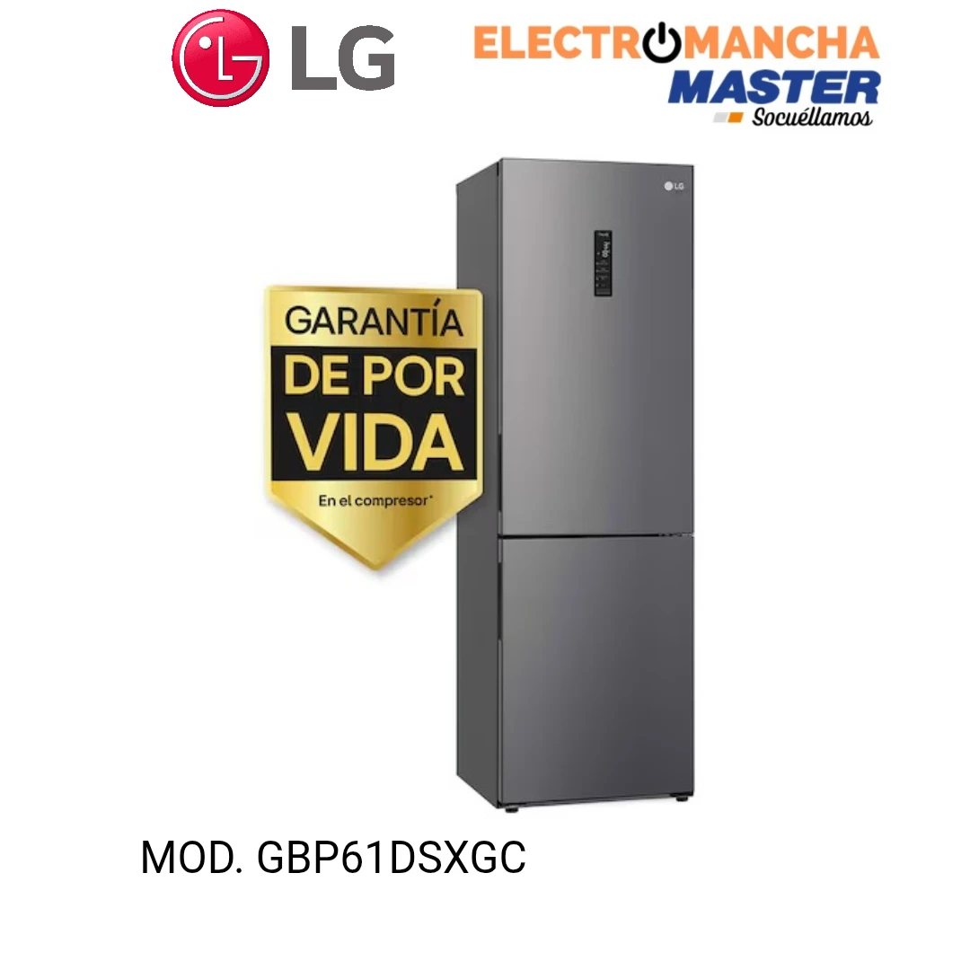 FRIGO COMBI LG GBP61DSXGC 1,86*60 INOX CLASE D