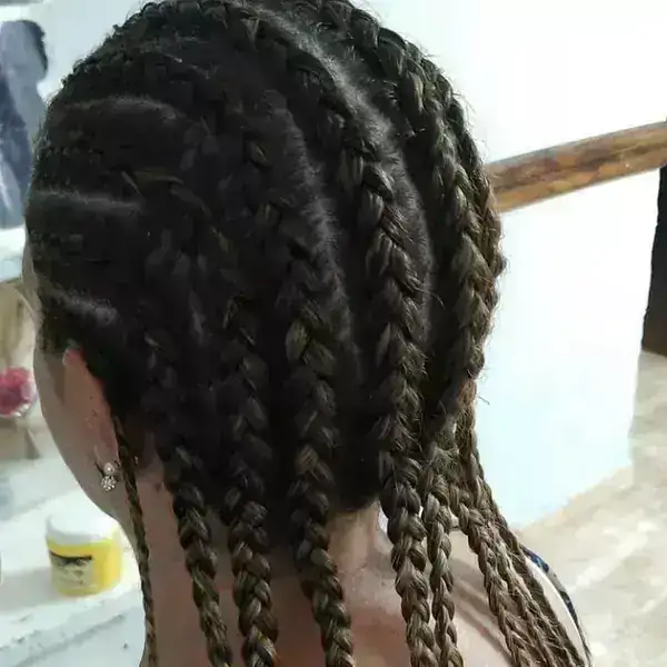 Diez trenzas en todo el pelo 2