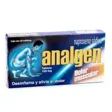 Analgen 220 mg, 20 Tabletas.