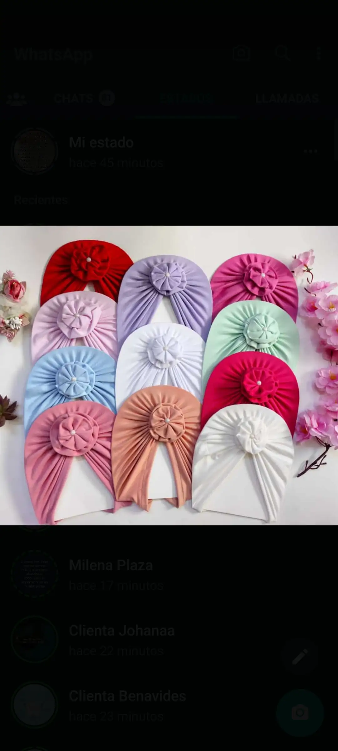 Turbante flor cocida 